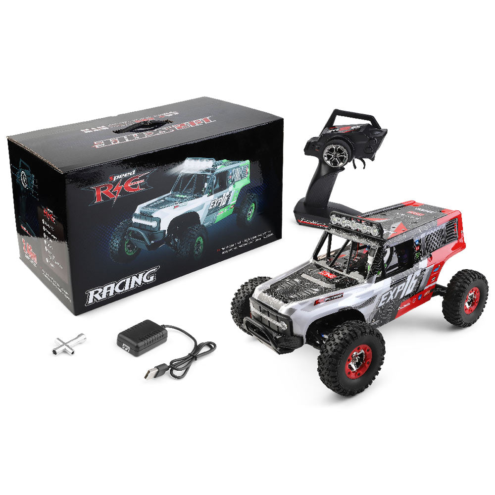 سيارة WLTech Wrangler 124006 1/12 45 كم/ساعة 4WD RC Crawler RTR / مصابيح LED