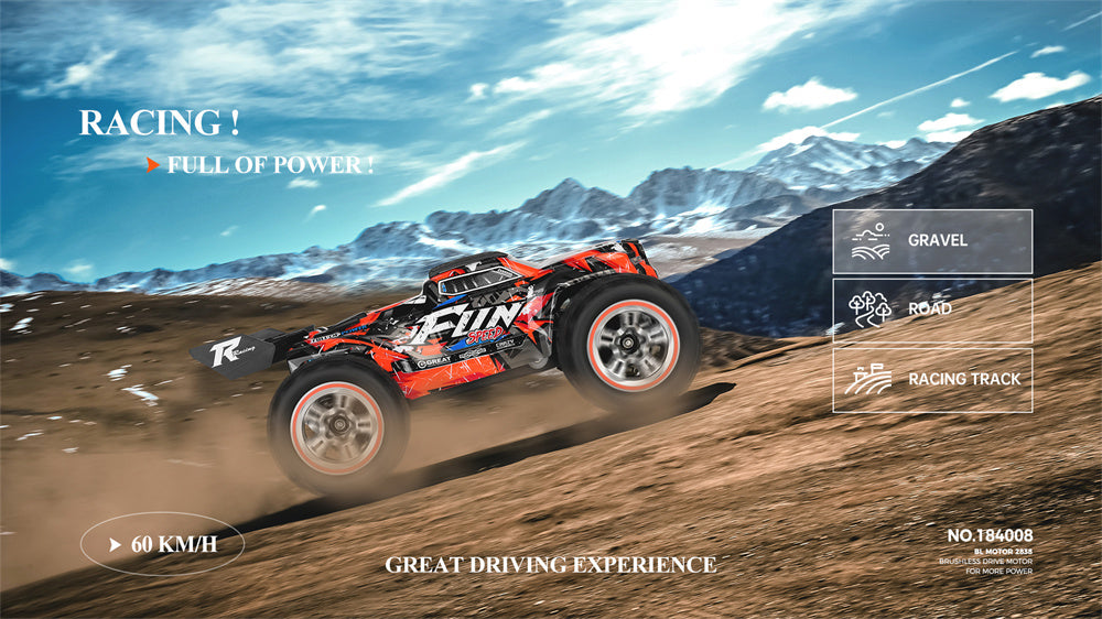 WLTech 184008 RTR 1/18 2.4G 4WD 60 كم/ساعة