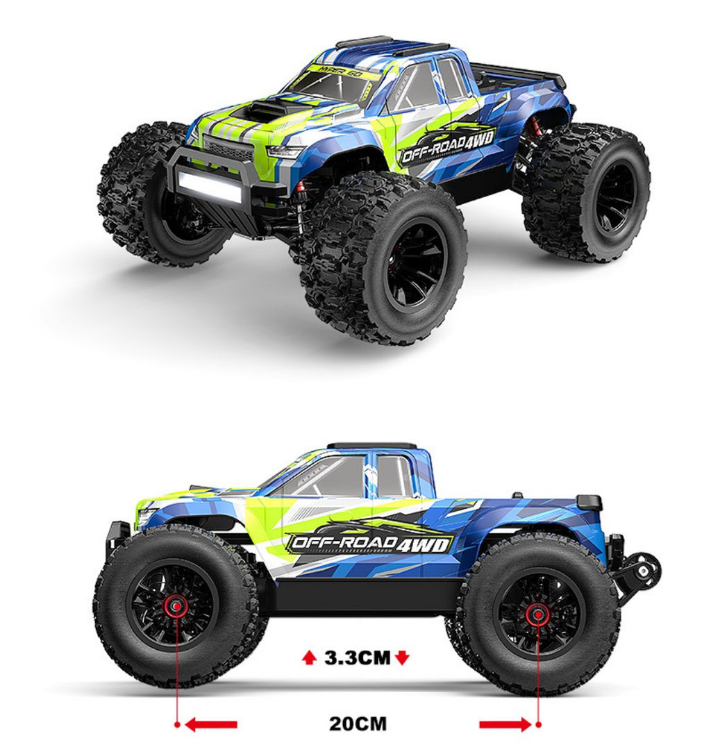 شاحنة Hyper Go 14208 1/14 4WD بدون فرشاة تعمل بالتحكم عن بعد بسرعة 41 كم/ساعة (25 ميلاً في الساعة) بقوة 2 ثانية