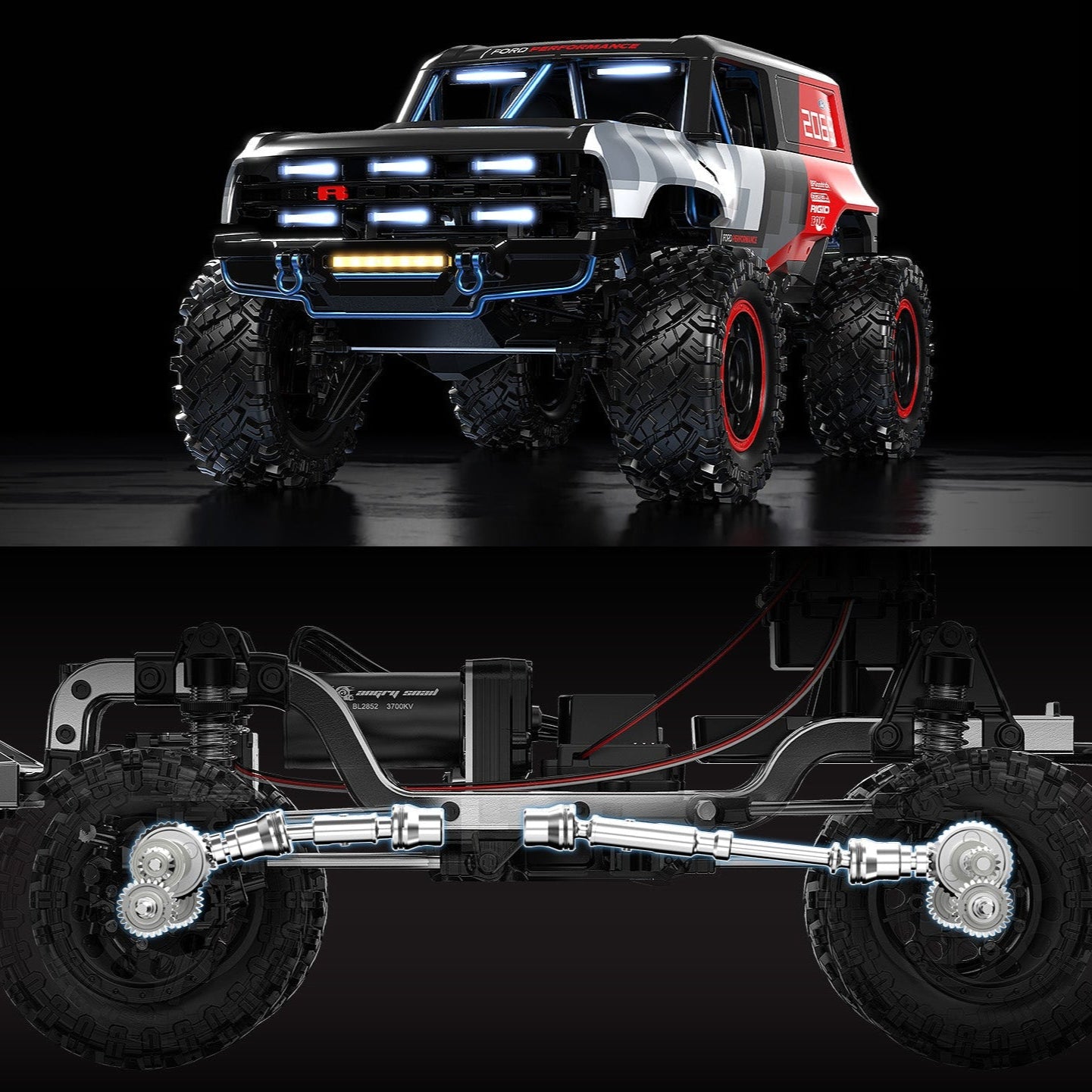 سيارة فورد برونكو كراولر مرخصة بمقياس 1/12 من MJX H12P Hyper Go