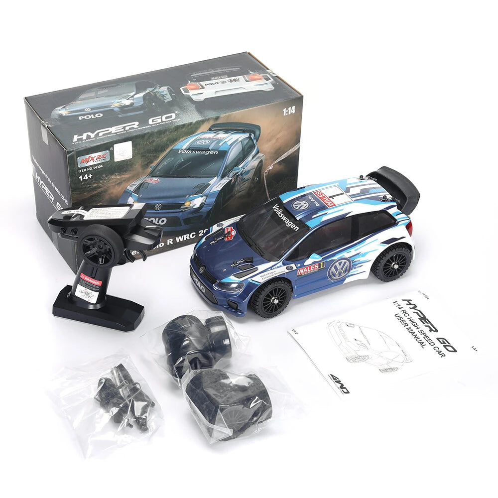 MJX Hyper Go 14304 مرخصة فولكس فاجن بولو R WRC 65 كم/ساعة