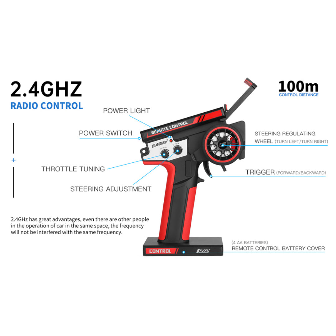 سيارة سباق WLTech 124008 RTR 1/12 2.4G 4WD 3S بدون فرشاة بسرعة 60 كم/ساعة