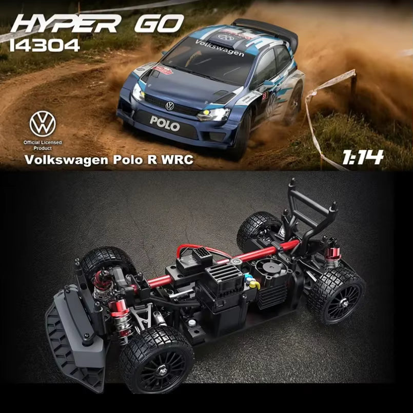 MJX Hyper Go 14304 مرخصة فولكس فاجن بولو R WRC 65 كم/ساعة