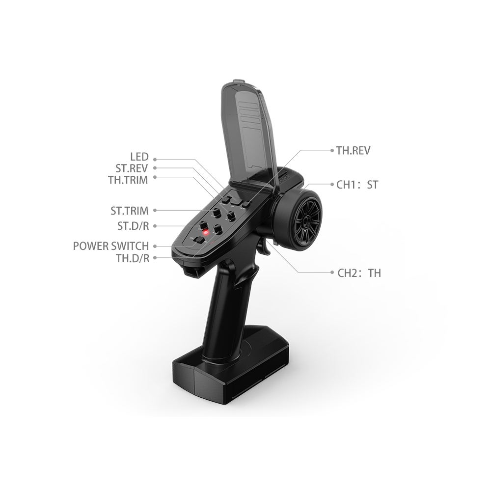 شاحنة MJX Hyper Go 14207 1/14 4WD بدون فرشاة تعمل بالتحكم عن بعد بسرعة 53 كم/ساعة - هيكل من قطعتين