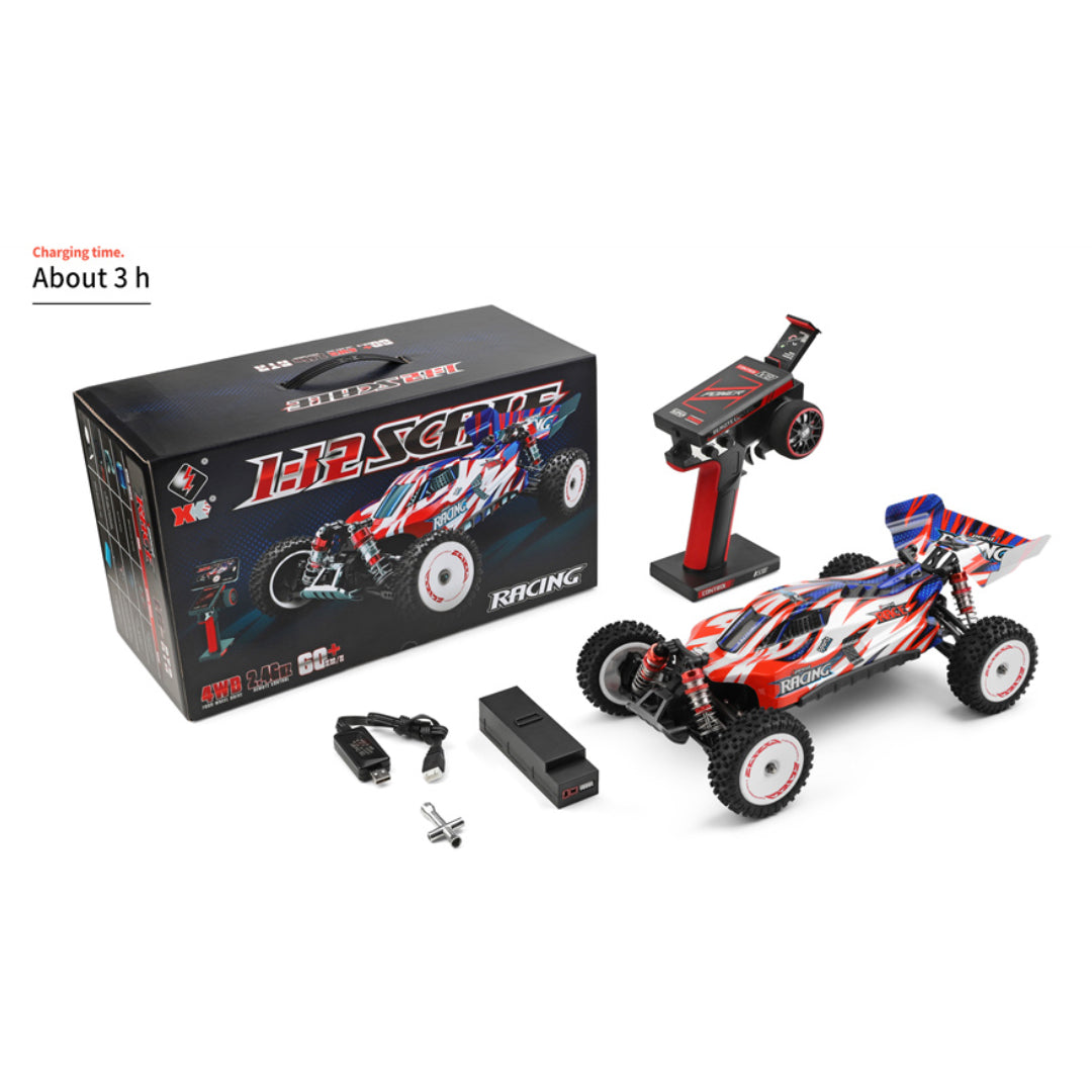 سيارة سباق WLTech 124008 RTR 1/12 2.4G 4WD 3S بدون فرشاة بسرعة 60 كم/ساعة